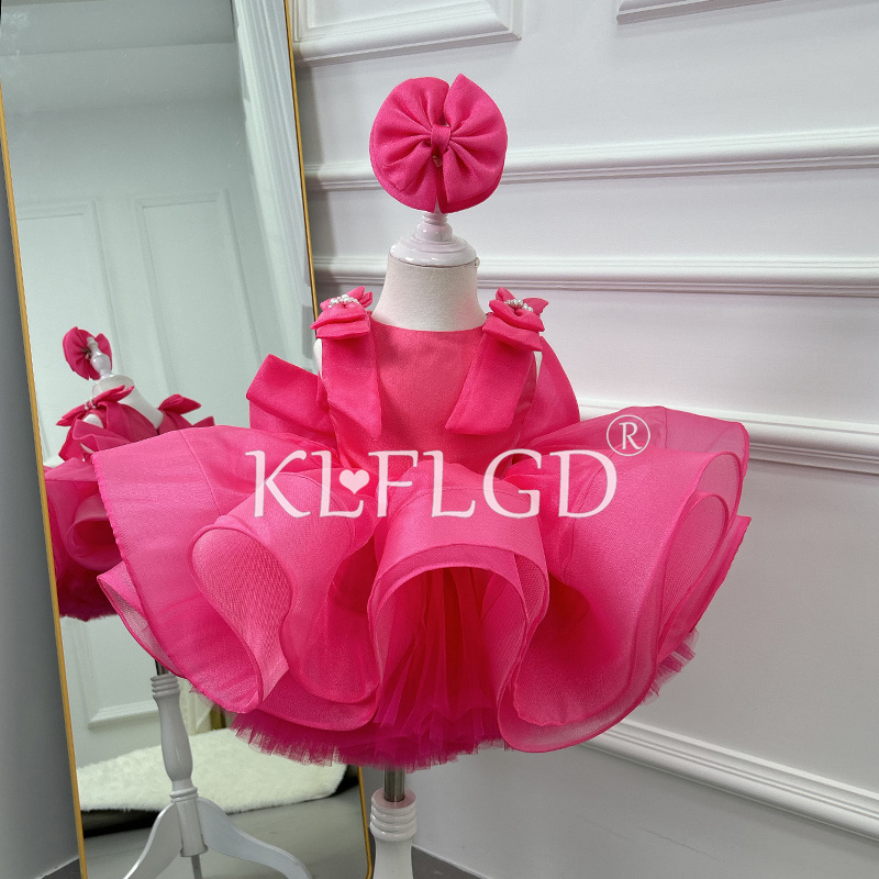 Toddler Girl Tulle Party Dress - Robe de cérémonie pour bébé fille