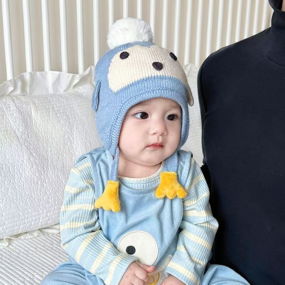 Infant Beanie Hat With Ears - Adorable bonnet d’hiver tricoté avec oreilles,