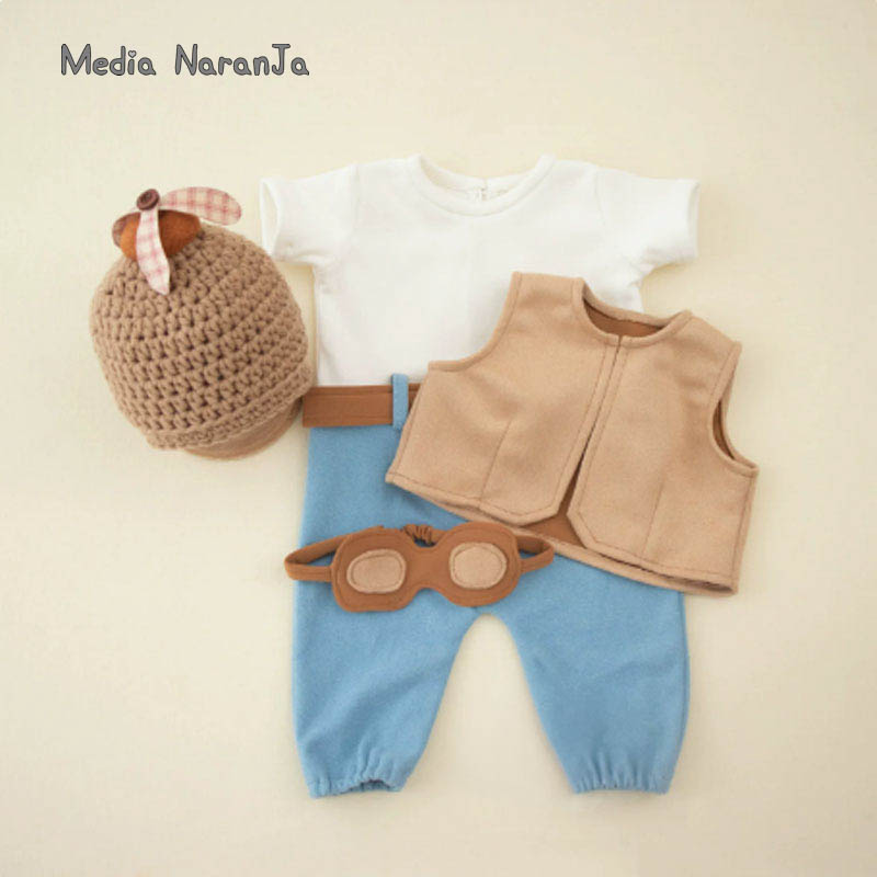 Infant Photography Props Outfit - Accessoires de photographie pour nouveau-nés, tenue