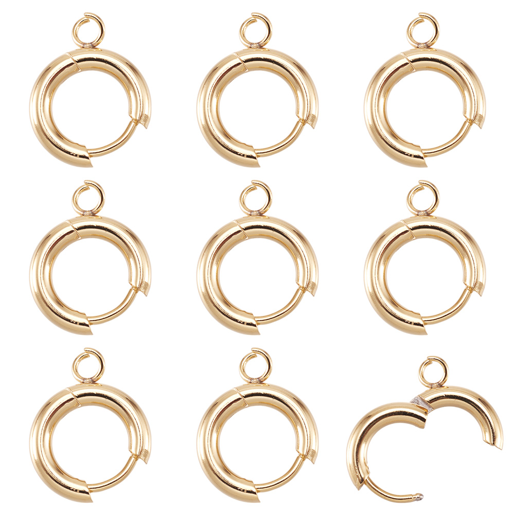 Diapering - 10 crochets d'oreille ronds en acier