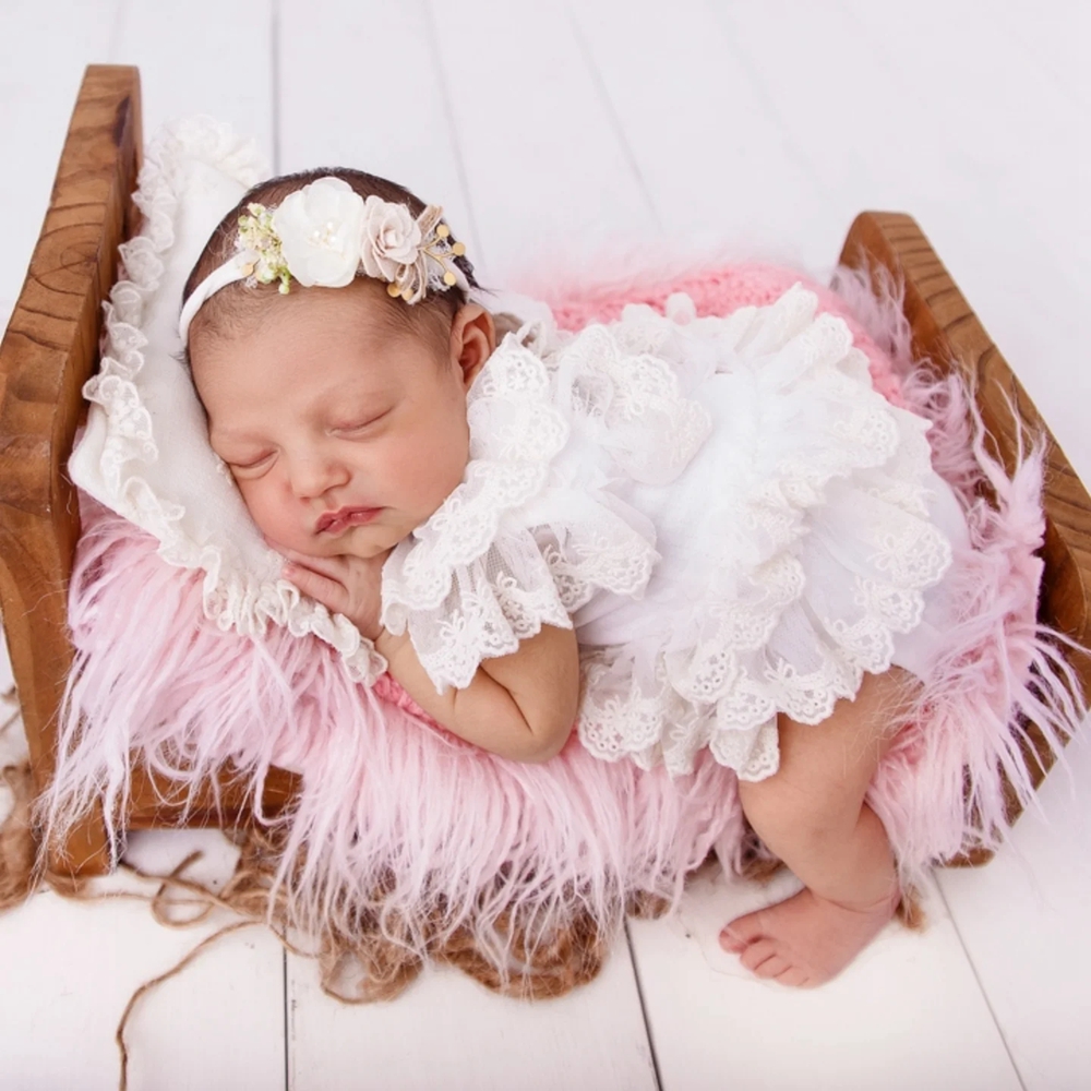 Newborn Baby Girl Romper Floral - Accessoires de photographie pour nouveau-nés, barboteuse