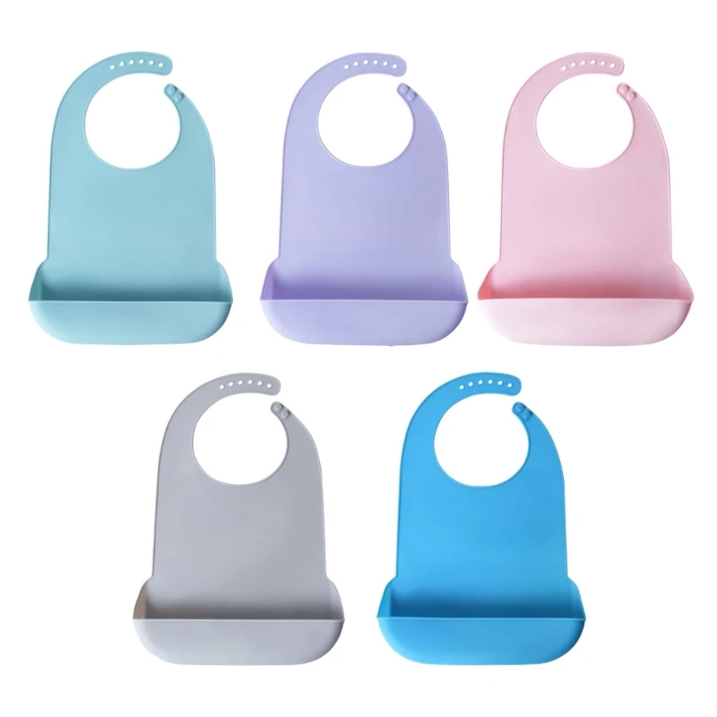 Waterproof Baby Bibs Silicone - Bavoir en silicone imperméable et anti-huile
