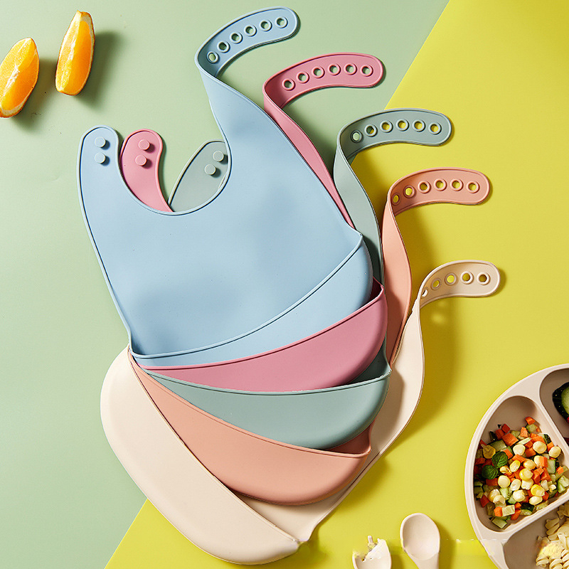 Waterproof Baby Bibs Silicone - Bavoirs imperméables en Silicone pour bébés,
