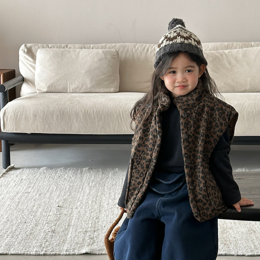 Gilet rembourré imprimé léopar - Toddler Boy Winter Fleece Jacket avis et prix