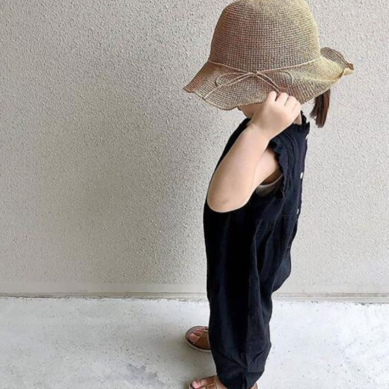 Combinaisons pour bébés, nouve - Baby Summer Linen Sleeveless Jumpsuit avis et prix