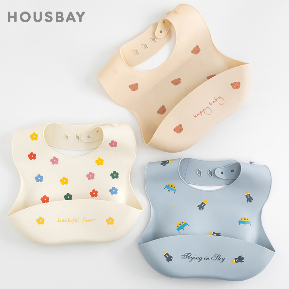 Bavoirs en silicone souple pou - Waterproof Baby Bibs Silicone avis et prix